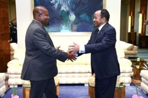 LE PRÉSIDENT DE LA RÉPUBLIQUE CENTRAFRICAINE S’EST ENTRETENU AVEC SON HOMOLOGUE DE LA REPUBLIQUE DU CAMEROUN.