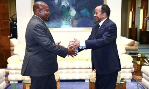 LE PRÉSIDENT DE LA RÉPUBLIQUE CENTRAFRICAINE S’EST ENTRETENU AVEC SON HOMOLOGUE DE LA REPUBLIQUE DU CAMEROUN.