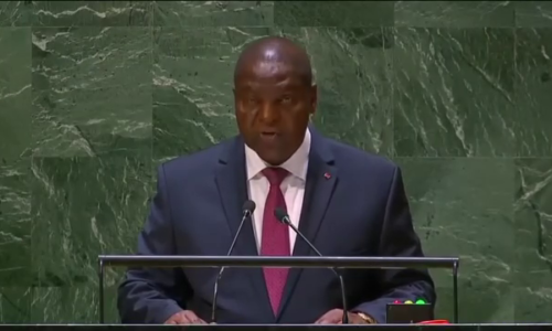 DISCOURS DE SE LE PR FAUSTIN ARCHANGE TOUADERA PRESIDENT DE LA REPUBLIQUE A 78ème SESSION ORDINAIRE DE L’ASSEMBLEE GENERALE DES NATIONS UNIES.