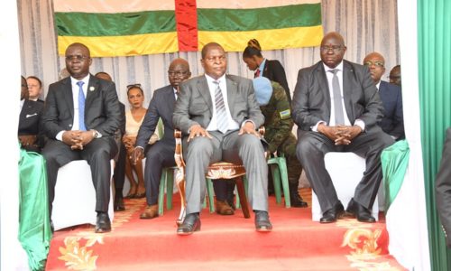 CEREMONIE DE REMISE DU DON DE 50.000 TONNES DE BLÉ DE LA FÉDÉRATION DE RUSSIE A LA RÉPUBLIQUE CENTRAFRICAINE