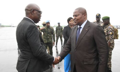 LE PRÉSIDENT TOUADERA EST DE RETOUR À BANGUI